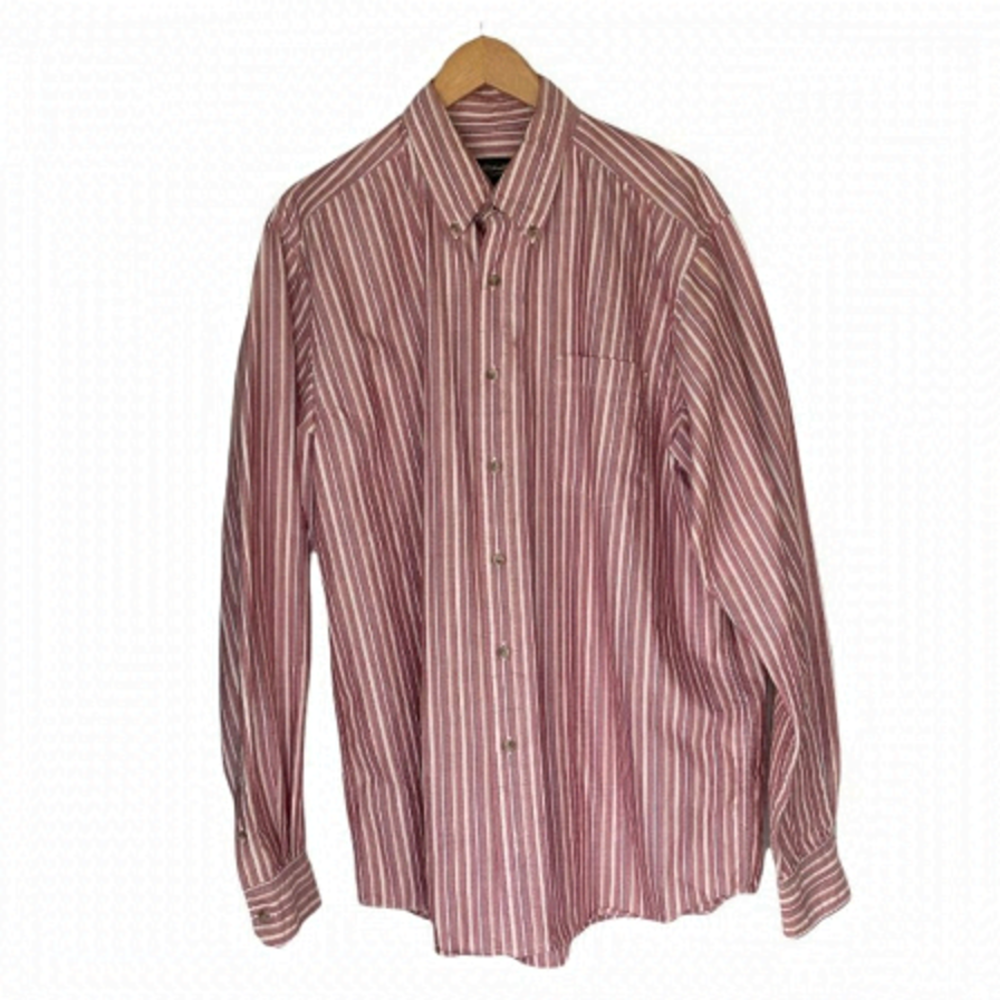 EDDIE Bauer Relaxed Fit Cotton Button Down Shirt, Men’s Size Tall Large